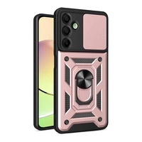 Hybrid Armor Camshield-Hülle mit Kameraabdeckung und Metallring für Samsung Galaxy A16 / A16 5G – Pink