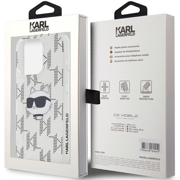 Etui Karl Lagerfeld KLHCP15LHKLPCHT iPhone 15 Pro 6.1" transparent hardcase IML Choupette Head & Monogram