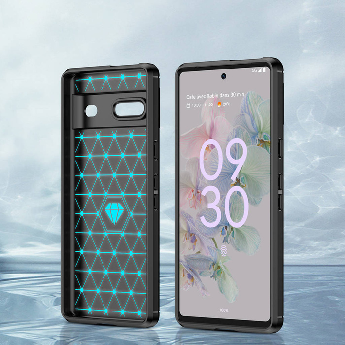 Karbon Case flexibilní pouzdro kryt Google Pixel 7 černý