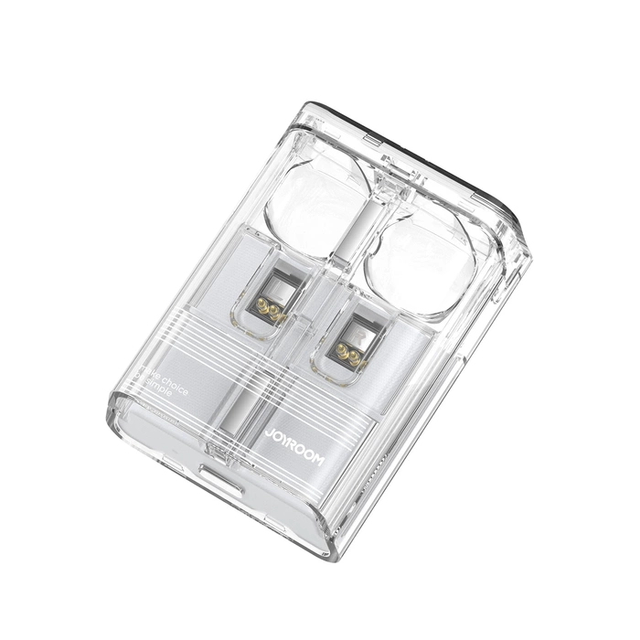 Écouteurs sans fil TWS Joyroom JR-TC1 IceLens Series avec lumières LED - blanc