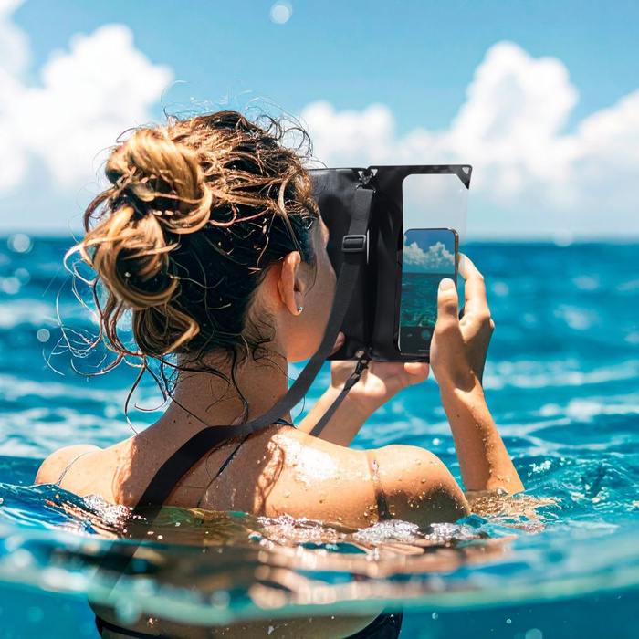 Spigen A640 UNIVERSAL IMPERMEABLE Case CROSSBAG NEGRO