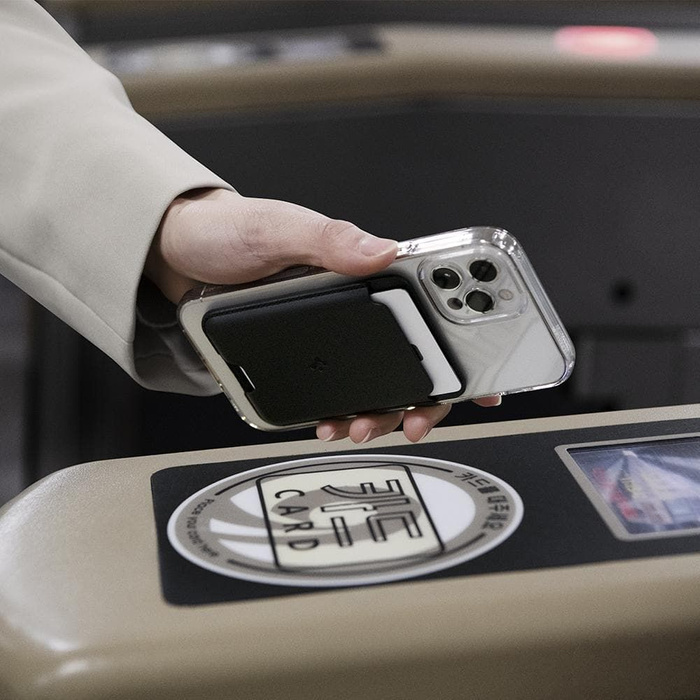 CARTERA MagSafe Spigen TARJETERO UNIVERSAL VALENTINUS NEGRO