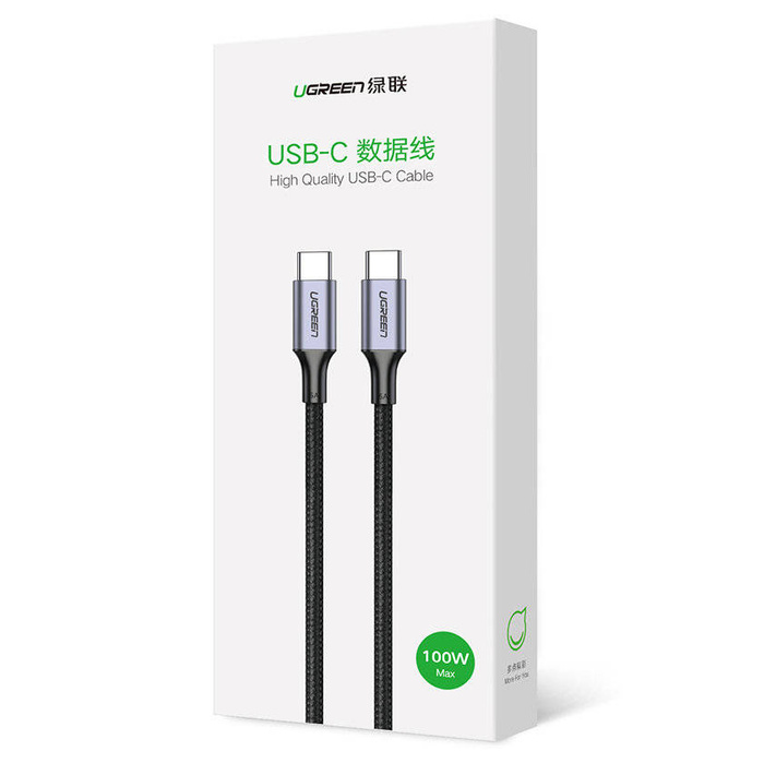 Ugreen kabel Kabel USB Typ C - USB Typ C Napájení 100W Rychlé nabíjení FCP 5A 3m šedý (90120 US316)