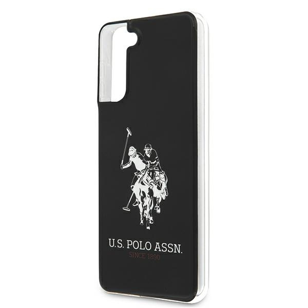  US POLO Funda Samsung Galaxy S21 G991 Logotipo Grande Brillante USHCS21STPUHRBK Negra