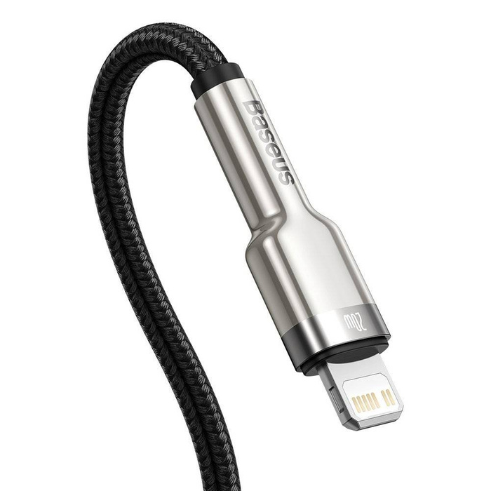 Baseus Cafule Metal Cavo dati USB tipo C - Lightning 20 W Power Delivery 2 m nero (CATLJK-B01)