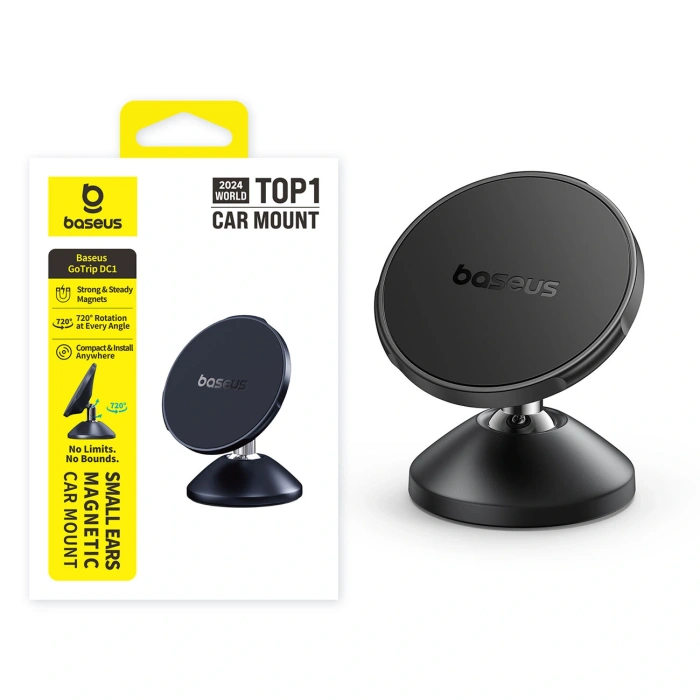 Uchwyt magnetyczny Baseus GoTrip DC1 kompatybilny z MagSafe na szybę/deskę rozdzielczą - czarny