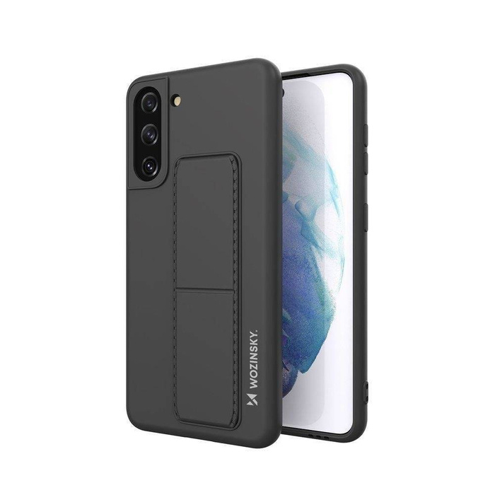 Wozinsky Kickstand Case Silikonový kryt stojanu pro Samsung Galaxy S21 + 5G Black