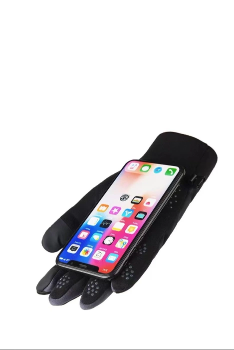 Winddichte Handyhandschuhe für Damen – Schwarz und Rosa