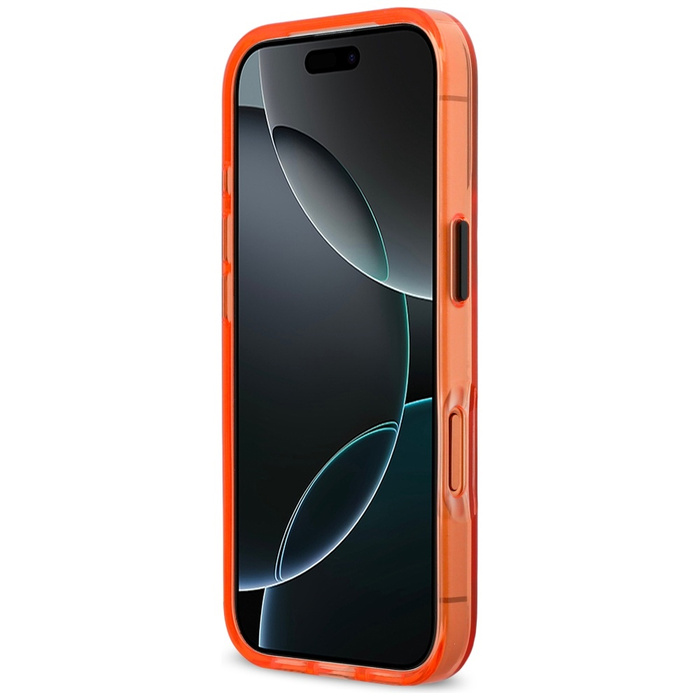 Etui BMW M IML Metal Logos MagSafe do    iPhone 17 Pro promarańczowy