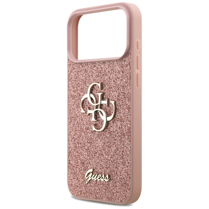 Etui Guess Fixed Glitter Big 4G do       iPhone 17 Pro Max różowy