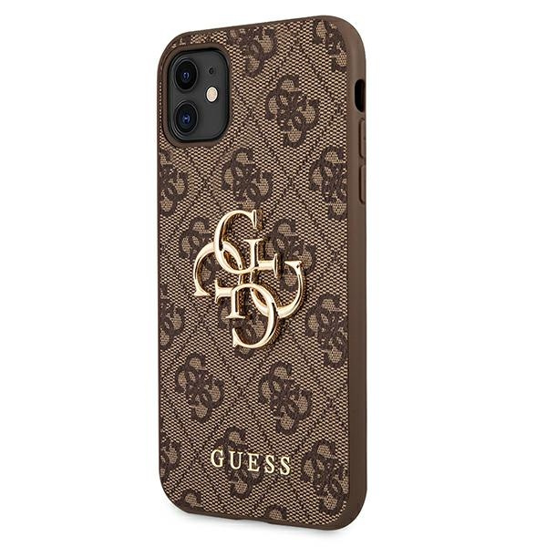 Cover GUESS Apple iPhone 11 4G Big Metal Logo Brown Hardcase