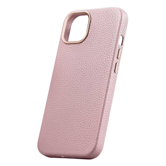 iCarer Case Leather genuine leather case for iPhone 14 Plus rosa (WMI14220711-PK) (MagSafe compatible)