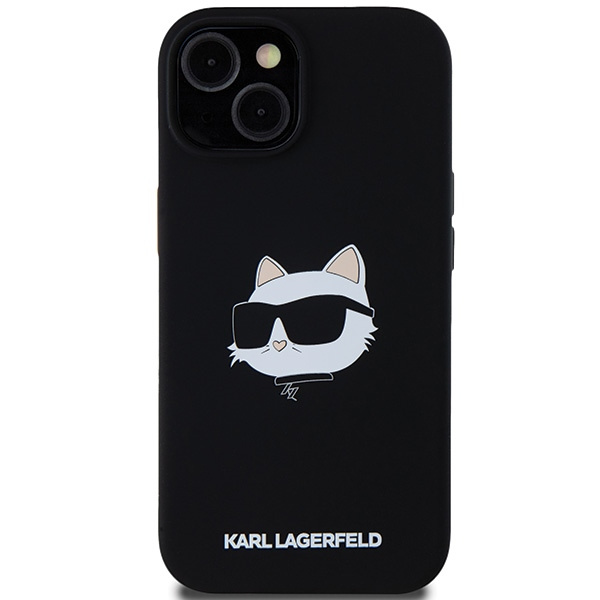 Etui Karl Lagerfeld KLHMP15SSCHPPLK iPhone 15 / 14 / 13 6.1" czarny/black hardcase Silicone Choupette Head MagSafe