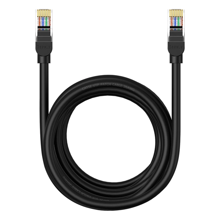 Baseus Ethernet CAT5, 5m network cable (black)