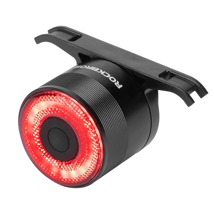Lampe arrière de vélo Rockbros Q3 avec système d'arrêt intelligent - noir