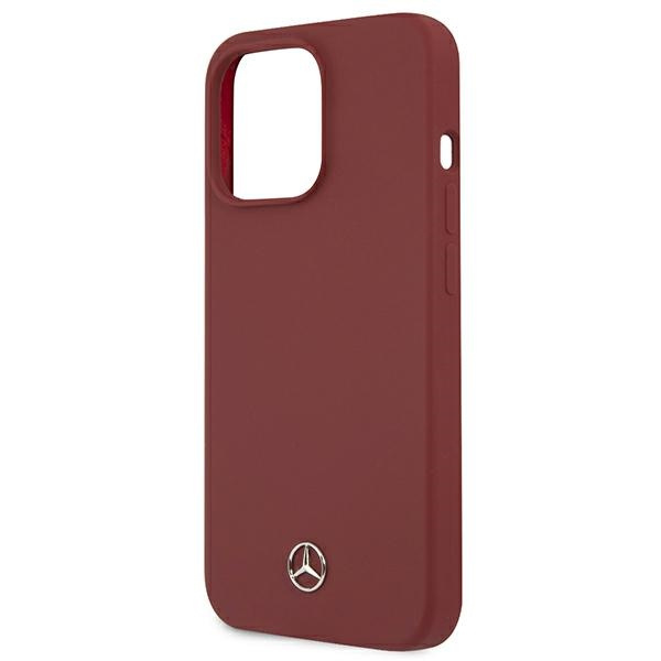 Telefontok MERCEDES Apple iPhone 13 13 Pro Silicone Line Red Hardcase