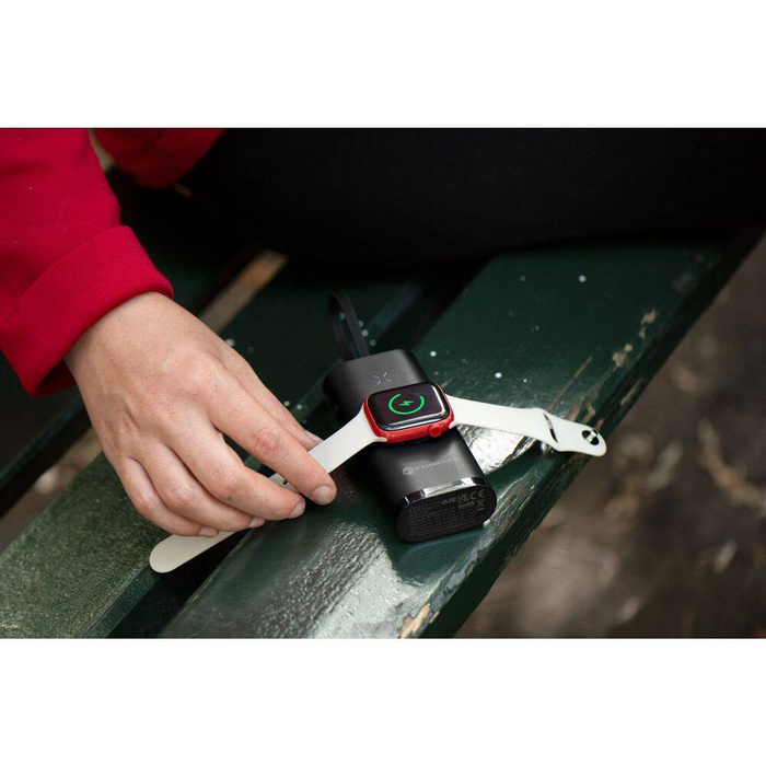 FORCELL F-ENERGY F10k1 powerbank kompatybilny z Apple Watch PD QC3.0 5A 22,5W 10 000 mAh czarny