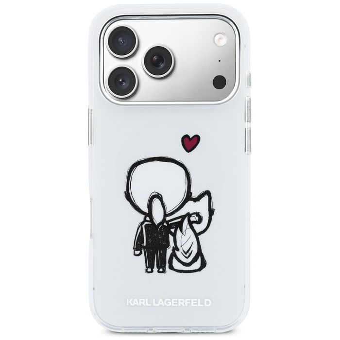 Etui Karl Lagerfeld Karl & Choupette     Back MagSafe do iPhone 17 Pro przezroczysty