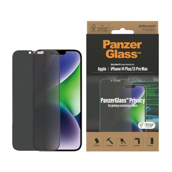 PanzerGlass Ultra-Wide Fit iPhone 14 Plus / 13 Pro Max 6.7" Privacy Screen Protection Antibacterial P2773