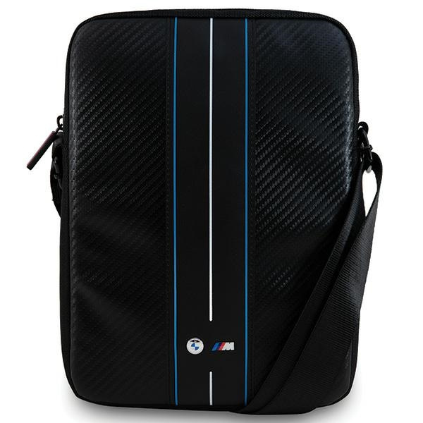 BMW BMTB8COMSCAKL 8" Black/Black Carbon Blue Stripes Handbag