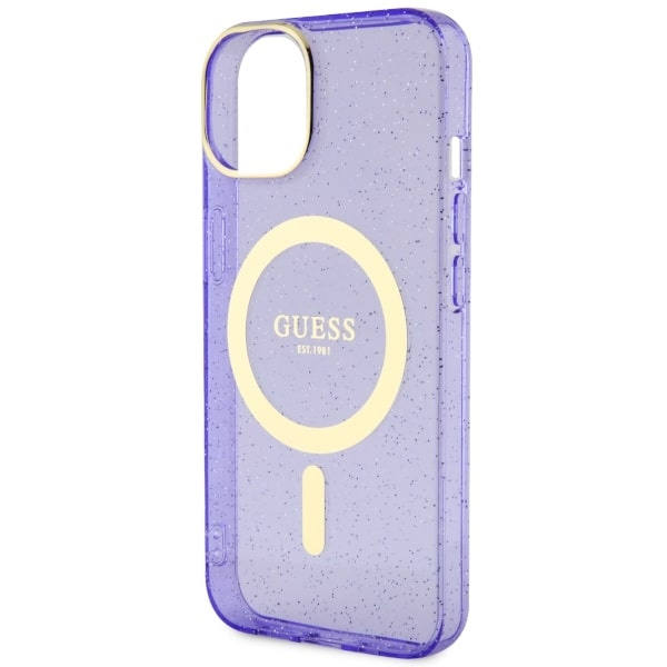 Cover Guess GUHMP14SHCMCGU iPhone 14 6,1" viola/viola rigidocase Glitter Oro MagSafe Case