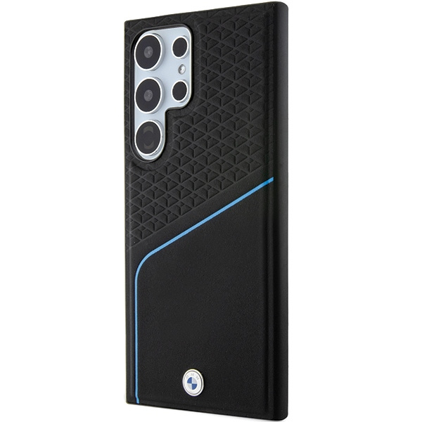 Funda BMW BMHMS24L23RDCLK Samsung Galaxy S24 Ultra S928 negro/negro durocase Signature Cuero Texturizado y Línea MagSafe Case