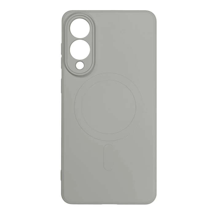 Liquid Silicone Case mit MagSafe für Samsung Galaxy S25 Edge - Grau