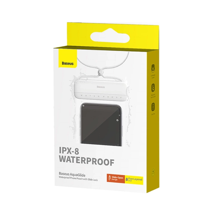 Waterproof phone case Baseus AquaGlide (white)