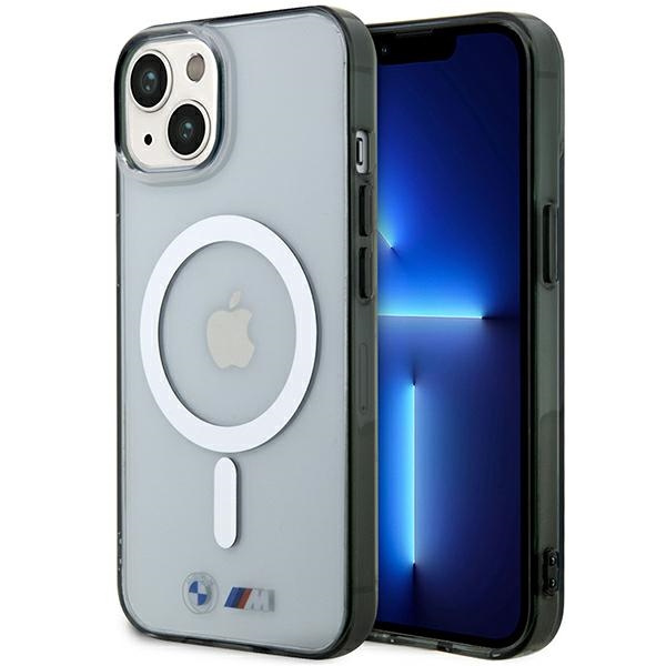 Cover BMW BMHMP14MHCRS iPhone 14 Plus 6,7" trasparente durocase Anello argento MagSafe