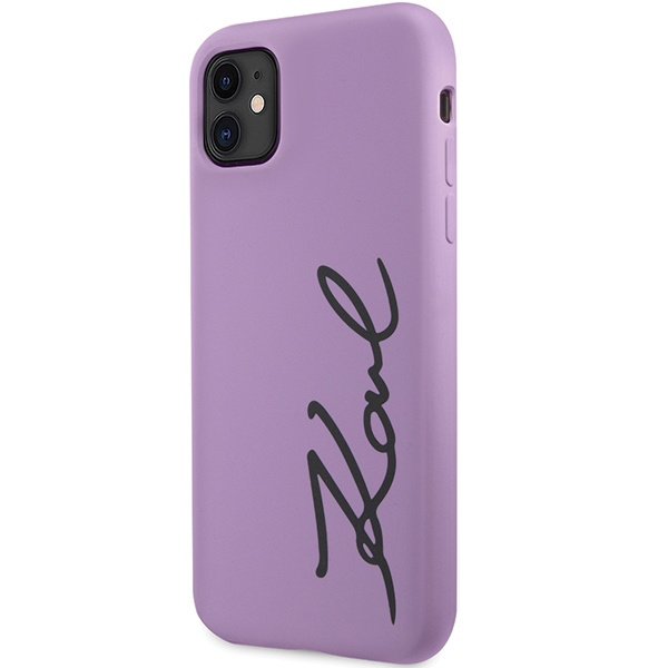 Karl Lagerfeld KLHCN61SKSVGU iPhone 11 / Xr 6.1" púrpura/morado durocase Silicona Signature