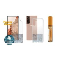 PanzerGlass Set Start Sam S21+ TPU Bildschirmschutz, Hülle ClearCase, Spray 30ml