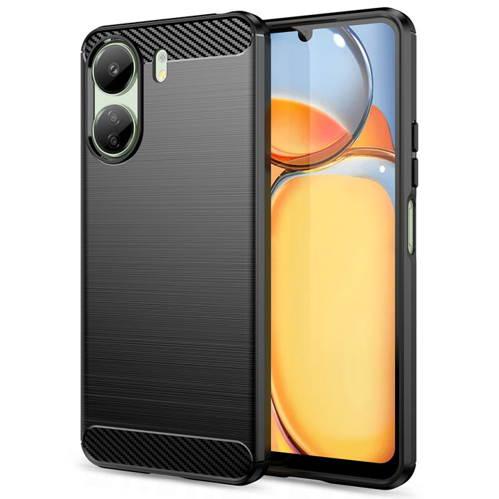 Etui Tech-protect Tpucarbon Xiaomi Redmi 13C / Poco C65 Black Case