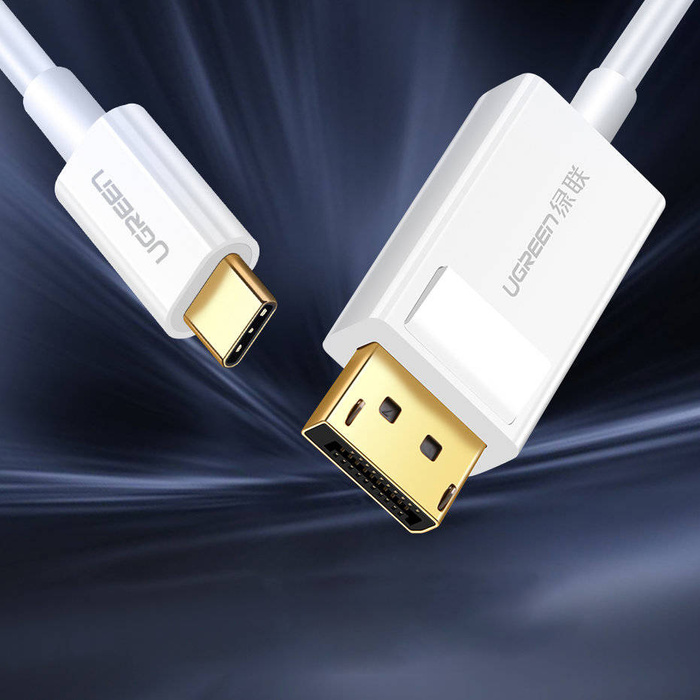 Ugreen jednosměrný kabel adaptéru USB typu C na port Display Port 4K 1,5 m černý (MM139)