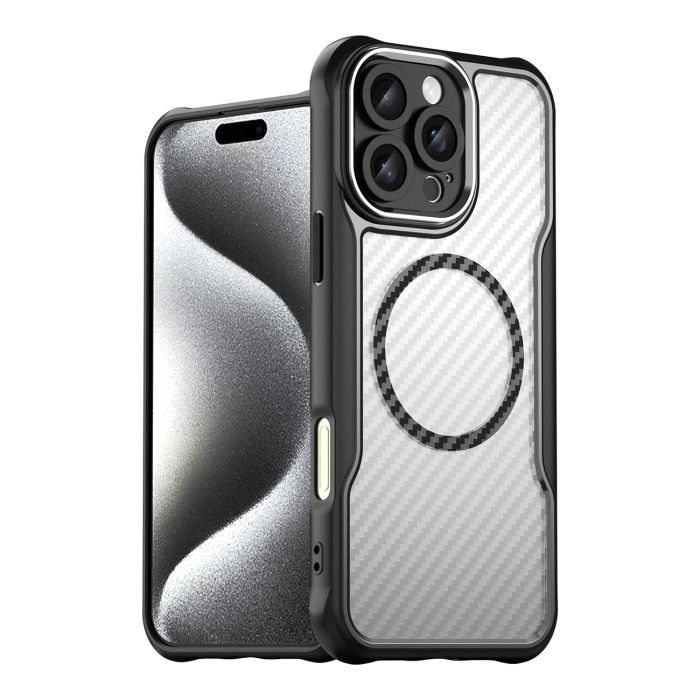 Leading Series MagSafe Silikonhülle für iPhone 16 Pro Max – Schwarz