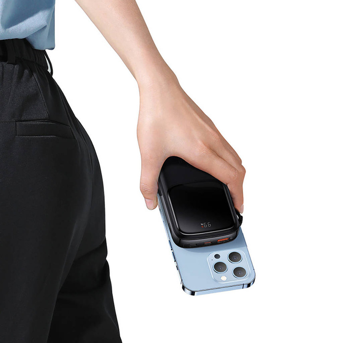 Baseus Qpow Powerbank 10000mAh eingebautes USB Type-C Kabel 22.5W Quick Charge SCP AFC FCP weiß (PPQD020102)