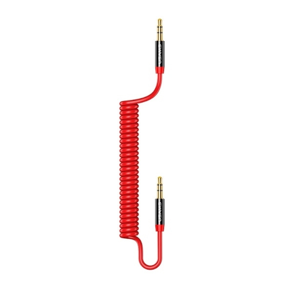 Adaptér USAMS Jack 3,5 mm - Jack 3,5 mm Spring Audio 1,2 m SJ256YP02 US-SJ256 Červený