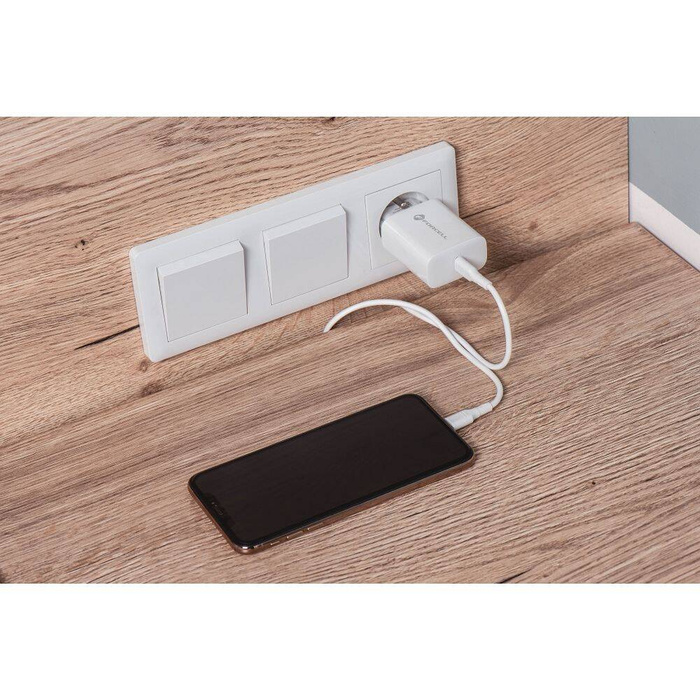 Ładowarka sieciowa do telefonu Forcell F-Energy USB C QC4.0 PD 3A 25W + kabel USB C do USB C TFK-TC-25WPD biała