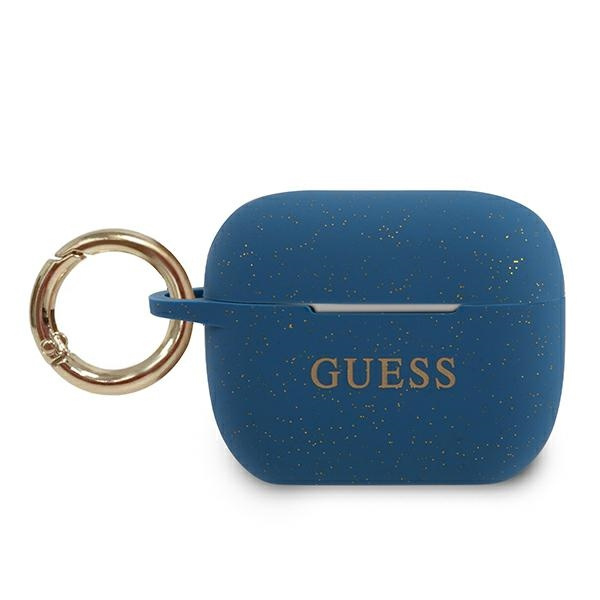 Puzdro GUESS Apple AirPods Pro Silikón Glitter GUACAPSILGLBL Modrá Case