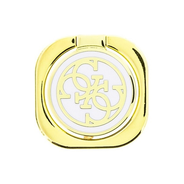 Guess anello stand GURSEQGWH oro e bianco 4G maniglia