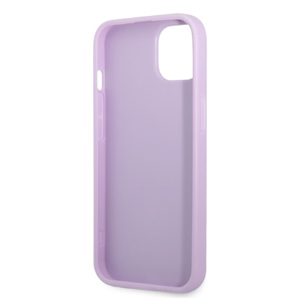 Funda Guess Guhcp13sps4mu iPhone 13 Mini 5.4" Púrpura/morado Durocase Saffiano 4g Logo Pequeño Metal Case