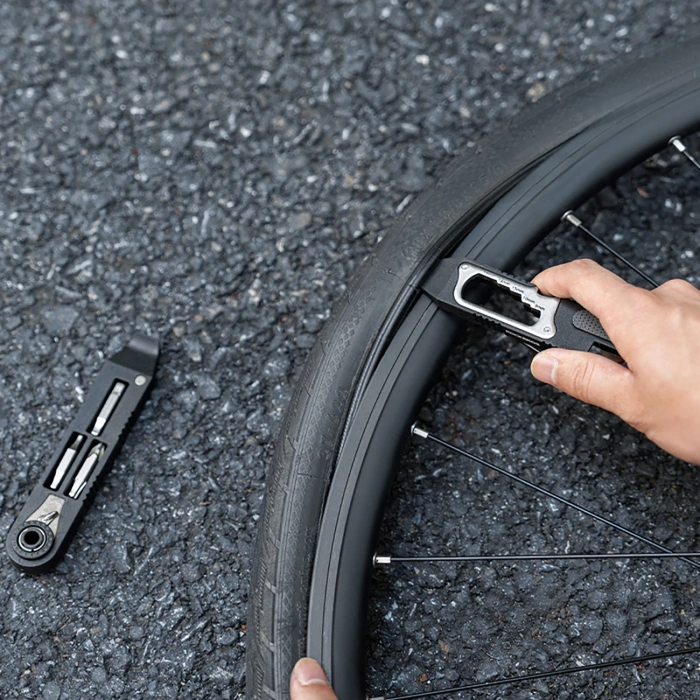 Zestaw kluczy Wozinsky WZK-L2 14w1 narzędzia rowerowe multitool imbusy łyżki do opon - czarny