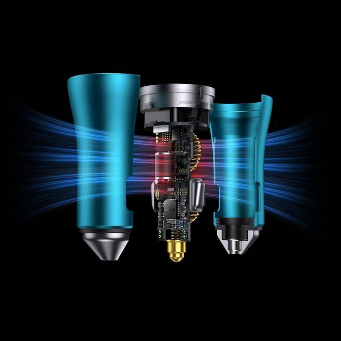 Baseus Contacteur Golden Pro chargeur voiture 2x USB-C 40W bleu (CGJP000003)