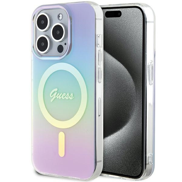Coque Guess GUHMP15XHITSU iPhone 15 Pro Max 6.7" violet/mauve durcase IML Iridescent MagSafe Case