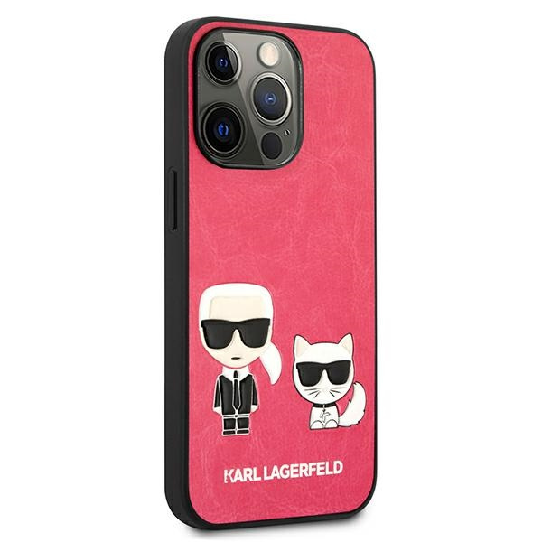 ETUI Karl Lagerfeld KLHCP13LPCUSKCP  13 Pro / 13 6.1" fucsia/fushia hardcase Ikonik Karl & Choupette CASE