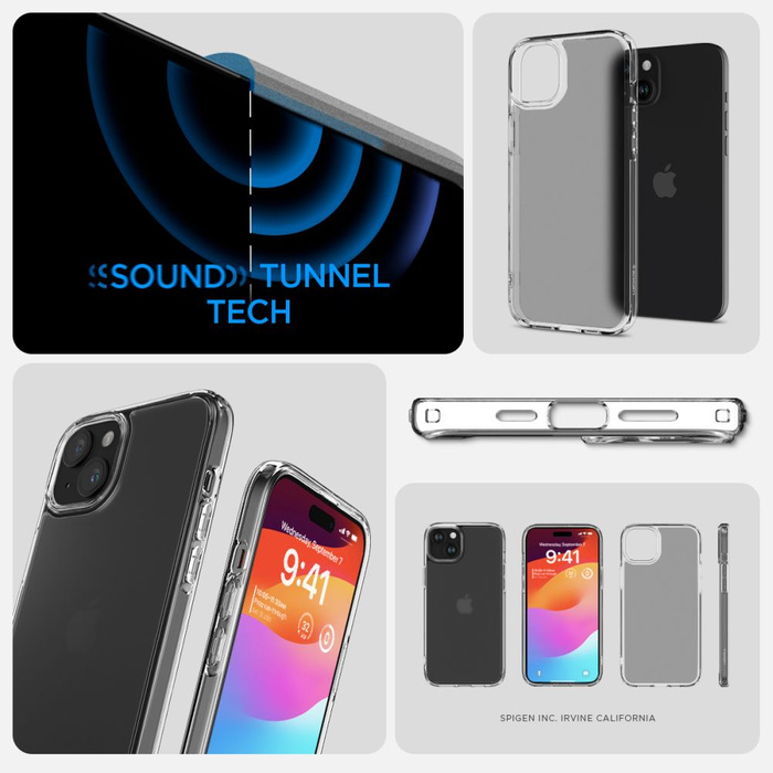 Funda Spigen Ultra Hybrid iPhone 15 Heladas Clear Case