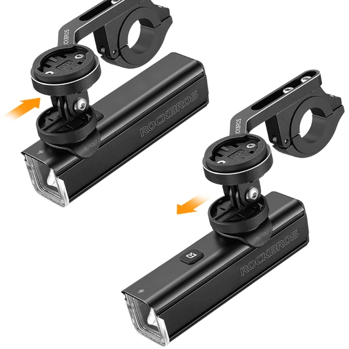 Rockbros 24610002001 Fahrrad-Frontlicht 1000 lm + USB-C - USB-A-Kabel - Schwarz