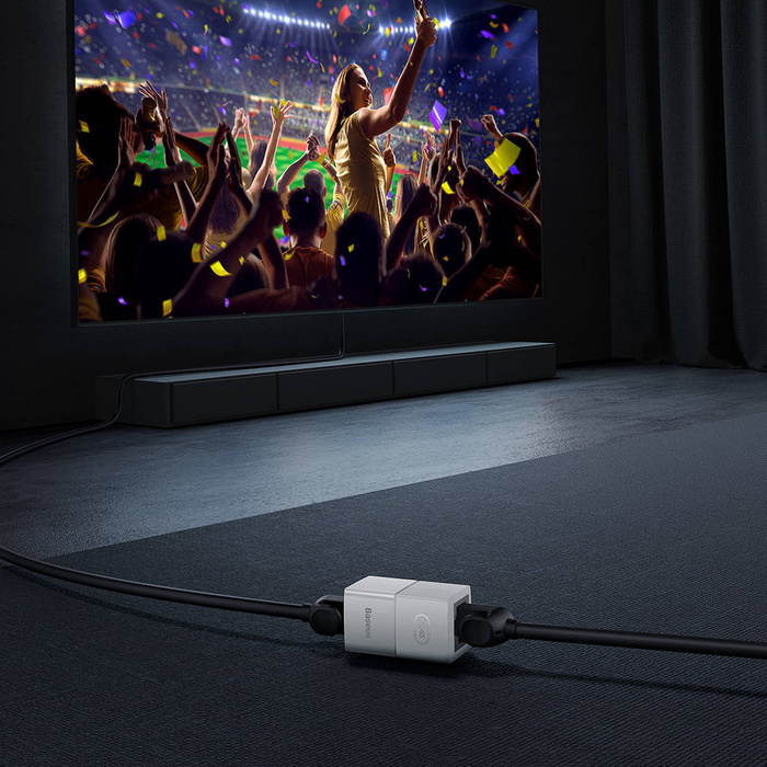 Síťový vazební člen Ethernet RJ-45 kabelový konektor Baseus AirJoy Series 10 ks - bílý