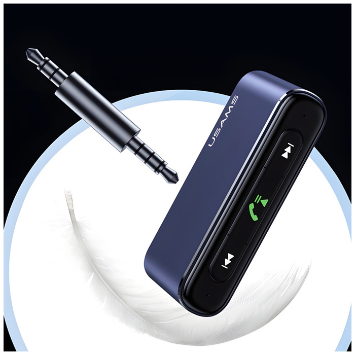 USAMS Bluetooth audio adapter 5.0 - 3.5mm jack gray/grey SJ519JSQ01 (US-SJ519)
