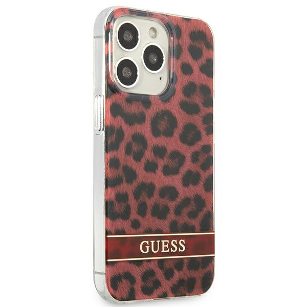 Case GUESS Apple iPhone 13 13 Pro Leopard Red Hardcase