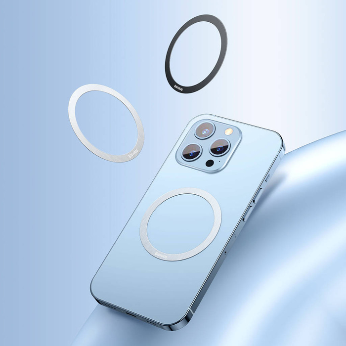 Baseus Halo Series magnetic ring (2 pcs / package) silver (PCCH000012)